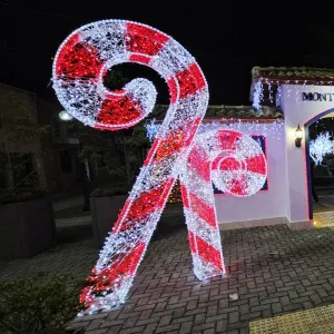 Figura de Natal Luminosa - Bengalas Natalinas 3D