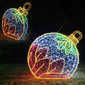 Figura de Natal Luminosa - Bola Pingente 3D