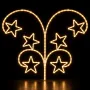 Figura de Natal Luminosa para Jardim e Fachada - 6 Estrelas no Alto