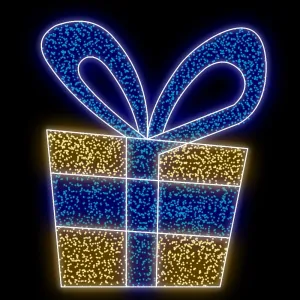 Figura de Natal Luminosa para Jardim e Fachada - Caixa de Presentes 2D