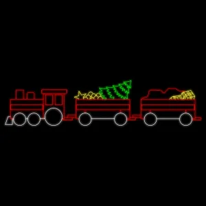 Figura de Natal Luminosa para Jardim e Fachada - Trem Natalino