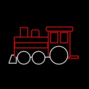 Figura de Natal Luminosa para Jardim e Fachada - Trem Natalino