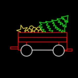 Figura de Natal Luminosa para Jardim e Fachada - Trem Natalino