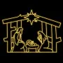 Figura de Natal Luminosa para Jardim - Sagrada Família Presépio Jerusalém
