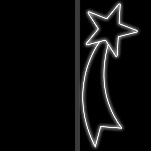 Figura de Natal Luminosa para Lateral de Poste - Cometa Iluminado