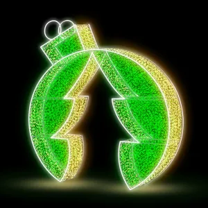 Figura de Natal Luminosa para Piso - Bola de Natal Pinheiro