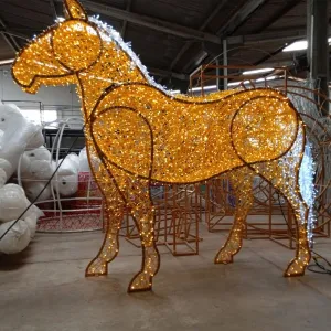 Figura de Natal Luminosa - Cavalo Elegance 3D