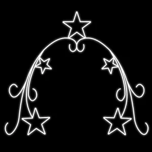 Figura de Natal Luminosa Portal - 5 Estrelas e Arabescos