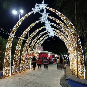 Figura de Natal Luminosa Portal - Arco Star Explosion