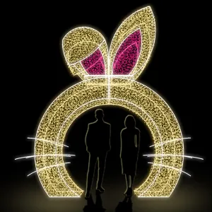 Figura de Páscoa Luminosa - Orelha 3D com Passagem