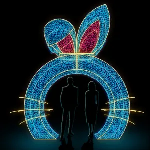 Figura de Páscoa Luminosa - Orelha 3D com Passagem
