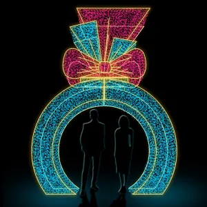 Figura de Páscoa Luminosa - Ovo 3D com Passagem