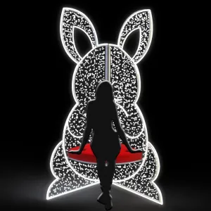 Figura de Páscoa Luminosa - Poltrona de Coelho Interativa