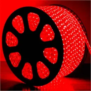 Mangueira LED Vermelho, 24 LED/m e Ø11mm - Rolo de 100 metros