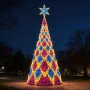 Árvore de Natal Luminosa Gigante LED Fabricada em Estrutura Metálica - Árvore de Natal Turmalina