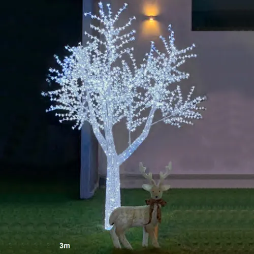 Árvore de Natal Cerejeira de 3m, 2272 LEDs Fixo - Luz Branca Frio
