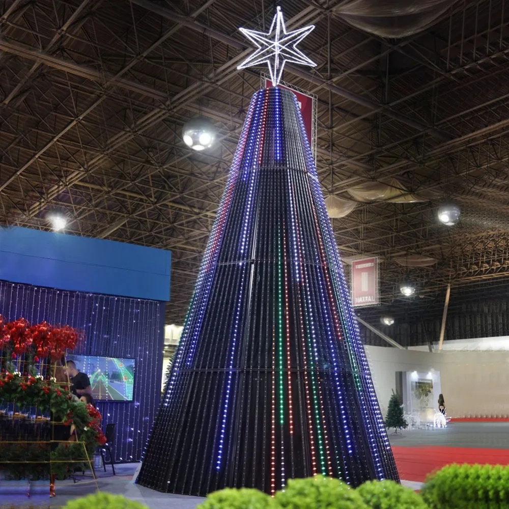 Árvore de Natal Luminosa Gigante LED Fabricada em Estrutura Metálica - Pixel LED