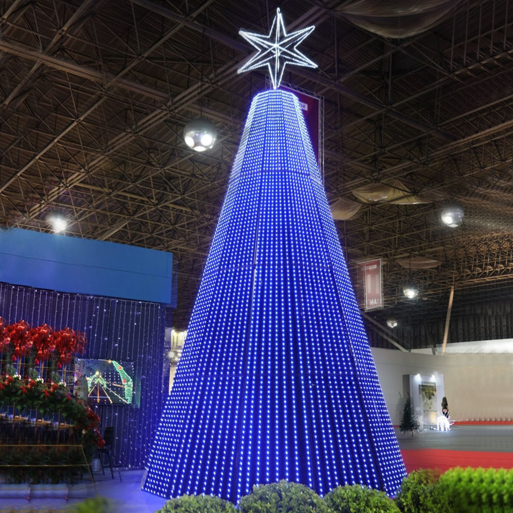 Árvore de Natal Luminosa Gigante LED Fabricada em Estrutura Metálica - Pixel LED