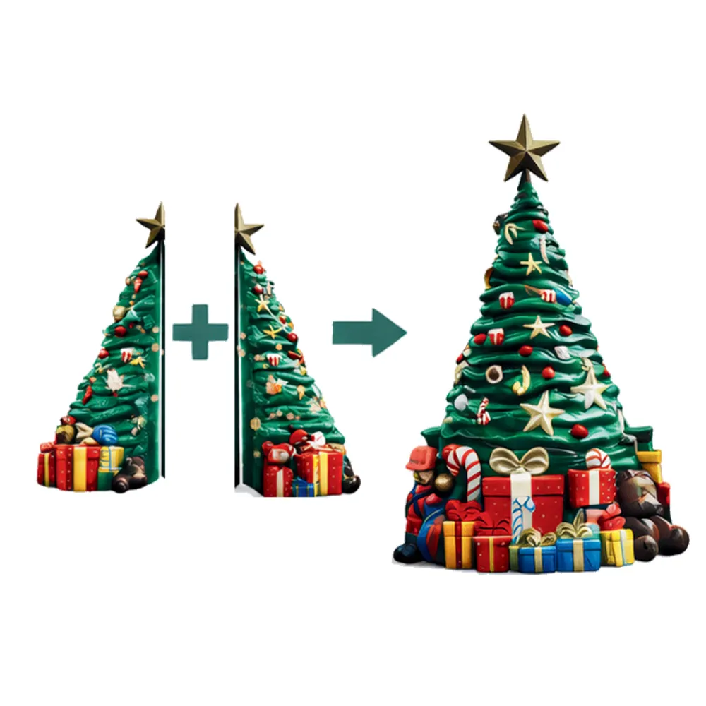 Figura de Fibra - Arvore decorada Modular