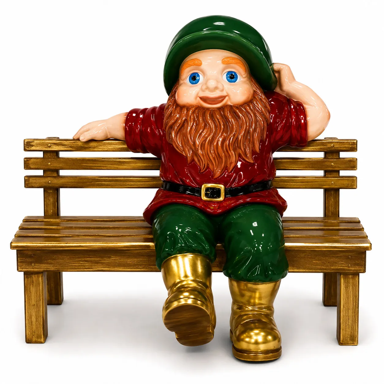 Figura de Fibra - Banco de madeira