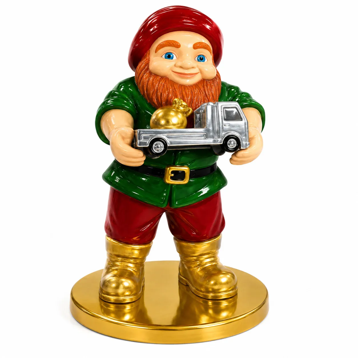 Figura de Fibra - Duende com Brinquedo