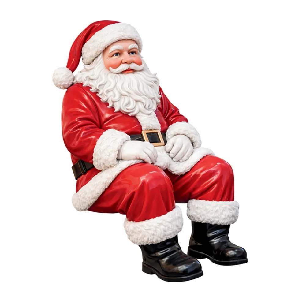 Figura de Fibra - Papai noel sentado