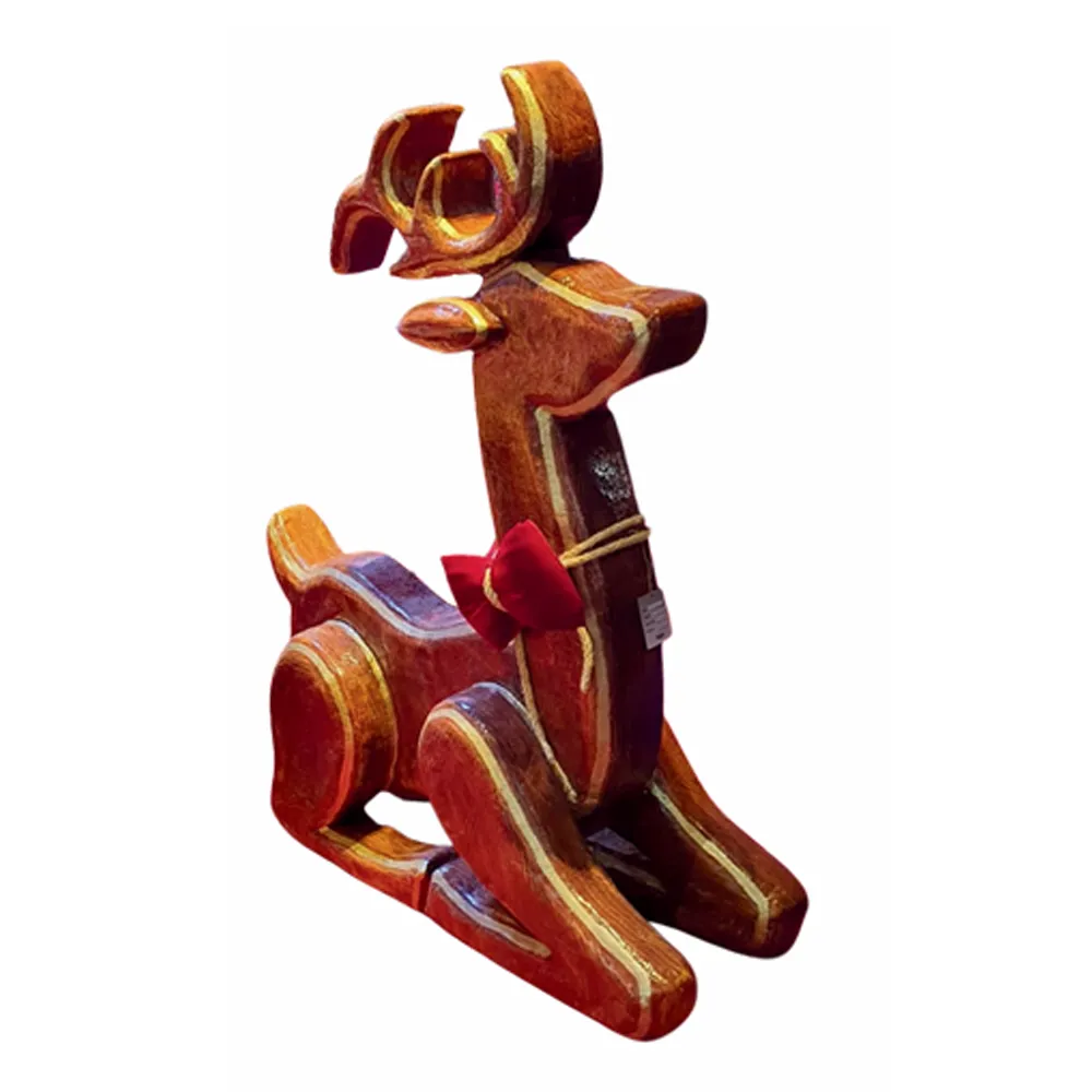 Figura de Fibra - Rena Wood deitada