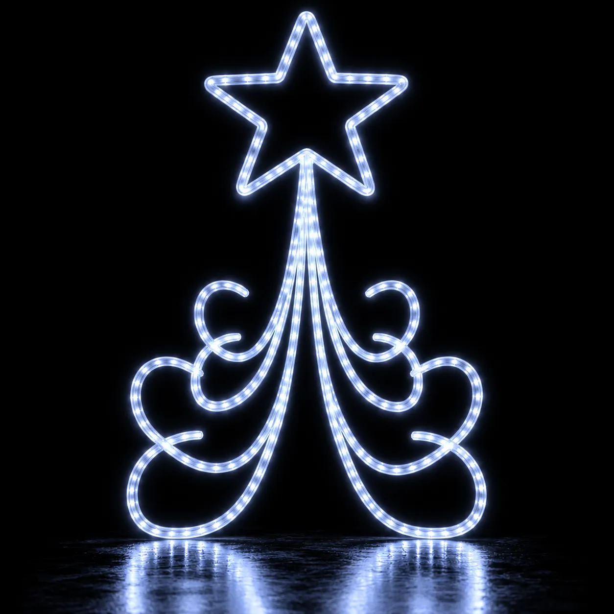 Figura de Natal 3D Luminosa para Piso e Jardim - 1 Estrela 3D