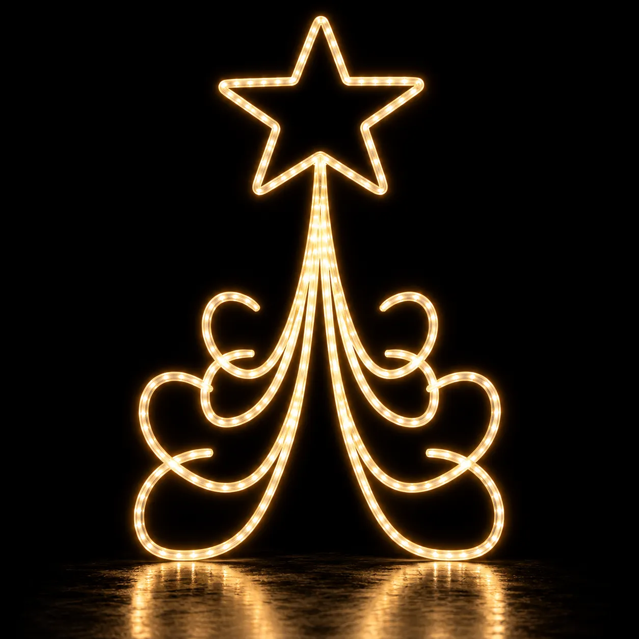 Figura de Natal 3D Luminosa para Piso e Jardim - 1 Estrela 3D