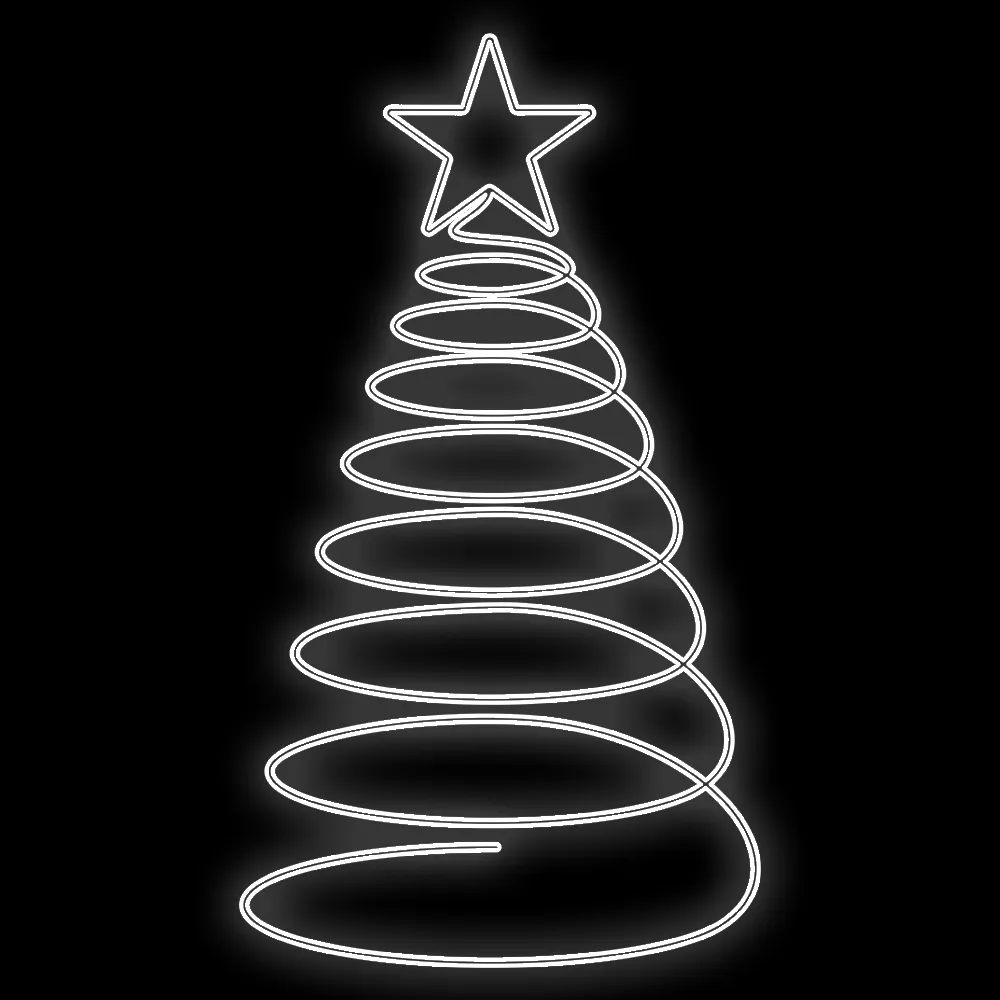 Figura de Natal 3D Luminosa para Piso e Jardim - Árvore Espiral 1 Estrela