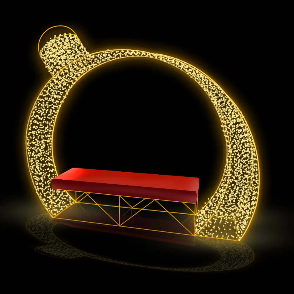 Figura de Natal Luminosa - Banco premium interativo