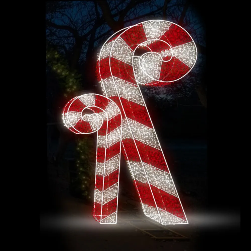Figura de Natal Luminosa - Bengalas Natalinas 3D com Tela