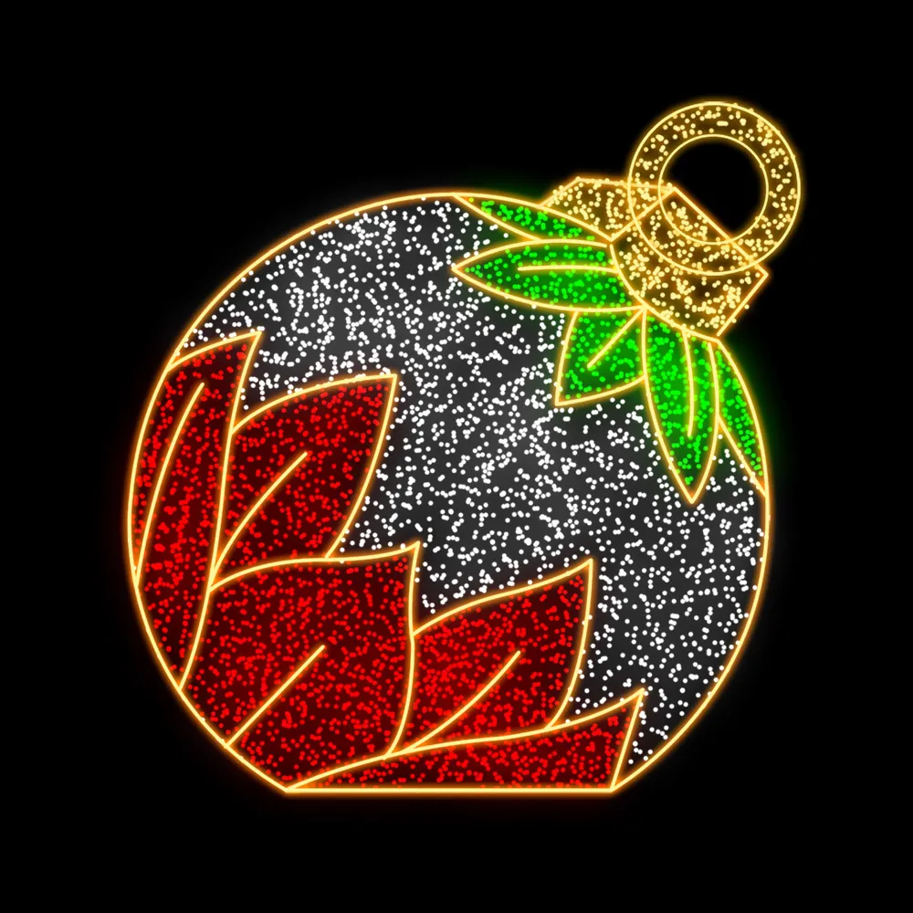 Figura de Natal Luminosa - Bola Pingente 3D