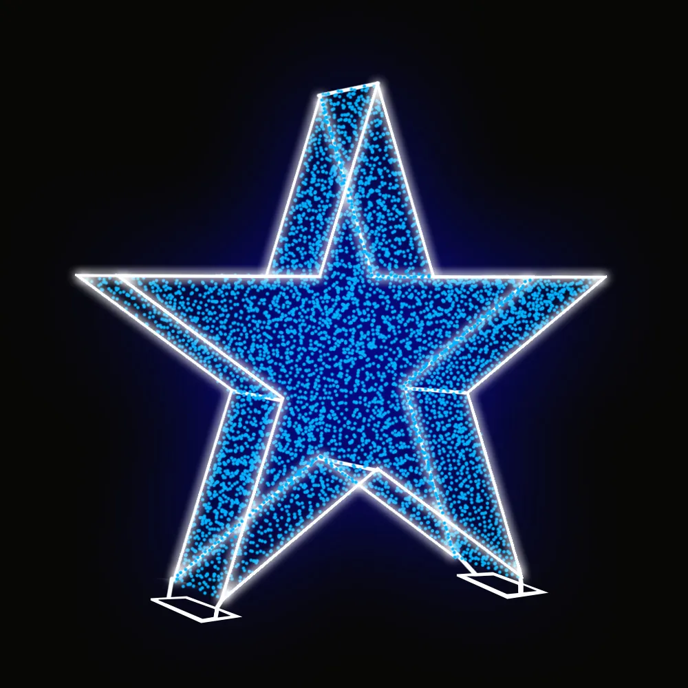 Figura de Natal Luminosa - Estrela Gigante 3D