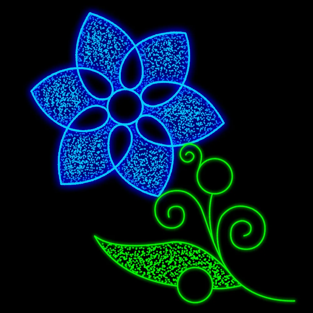 Figura de Natal Luminosa - Flor de Lis