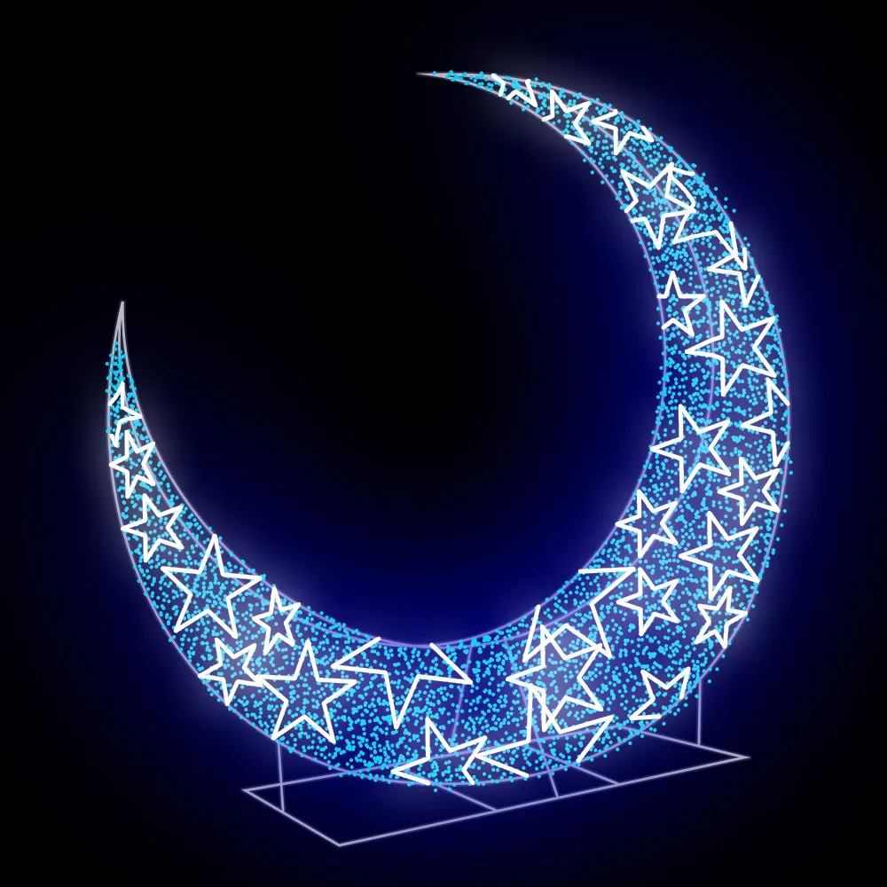 Figura de Natal Luminosa - Lua Gigante 3D