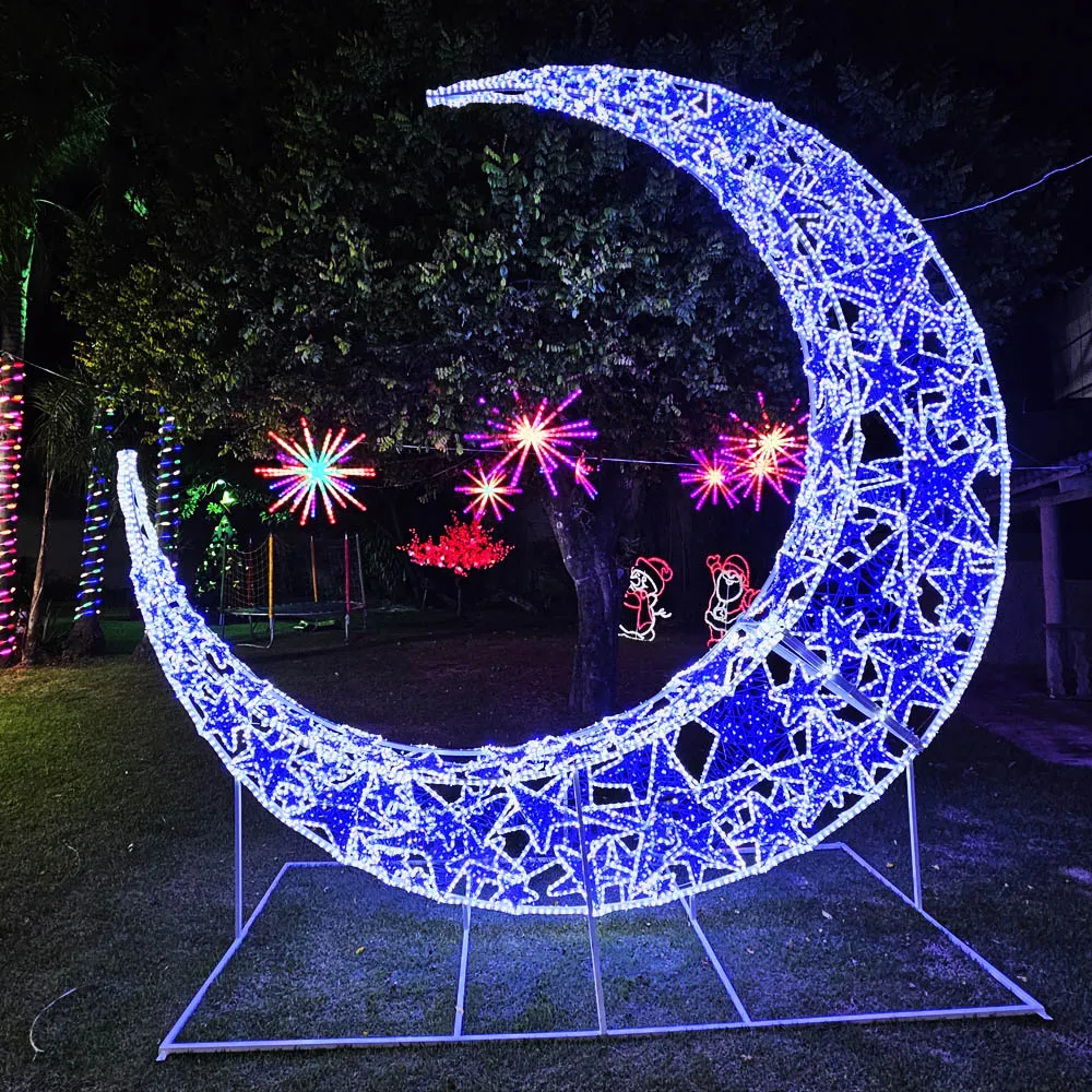 Figura de Natal Luminosa - Lua Gigante 3D