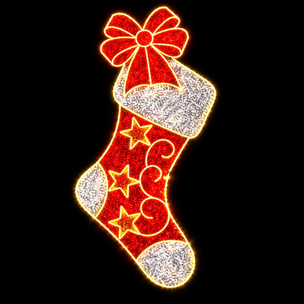 Figura de Natal Luminosa - Meia de Natal Luxo