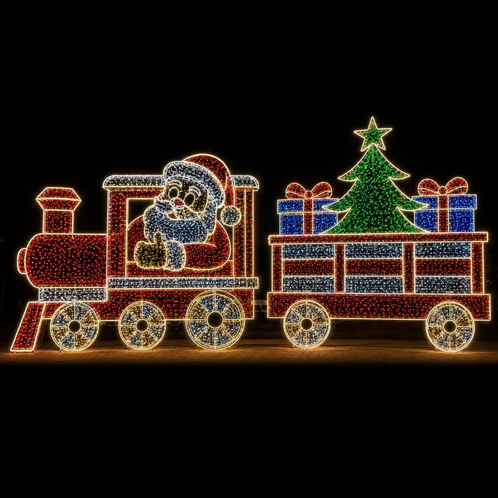 Figura de Natal Luminosa - Noel no Trenzinho 2D