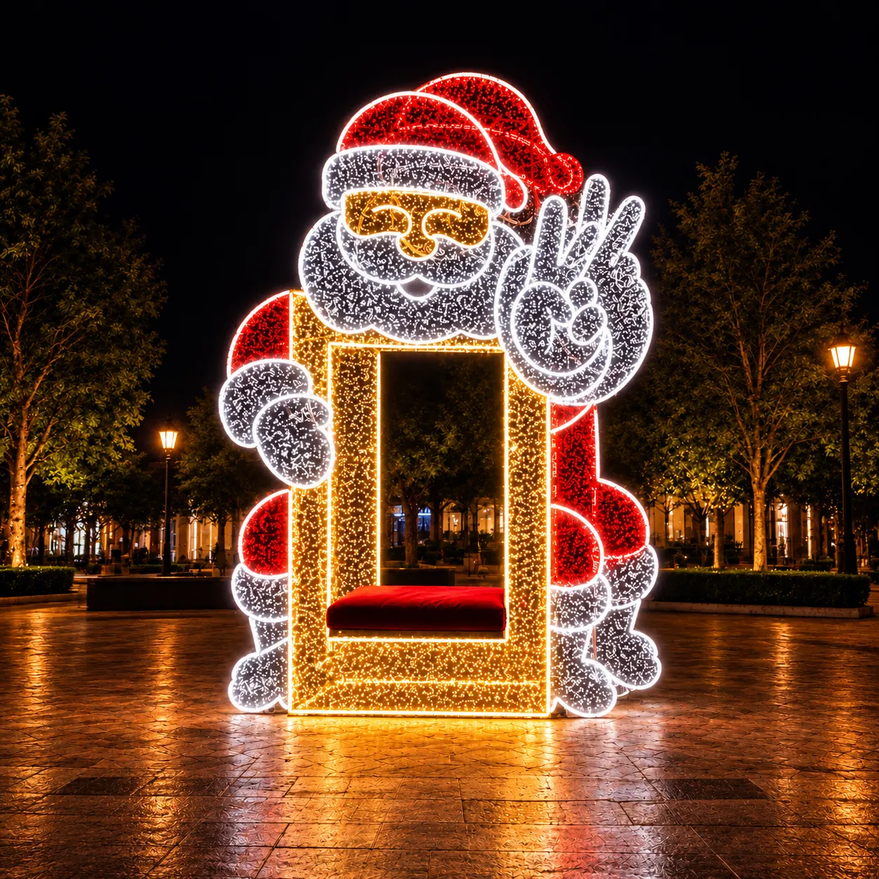 Figura de Natal Luminosa - Noel Photoface 3D