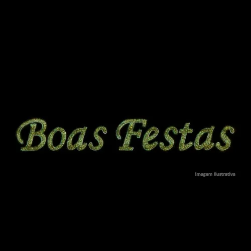 Figura de Natal Luminosa Painel - Boas Festas com Festão