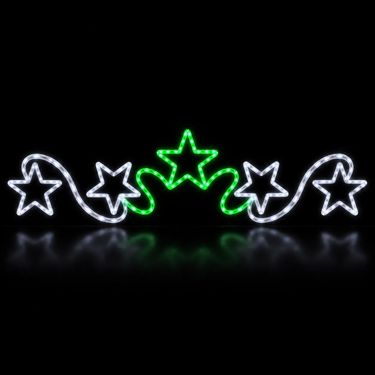 Figura de Natal Luminosa Painel Ornamental - 5 Estrelas