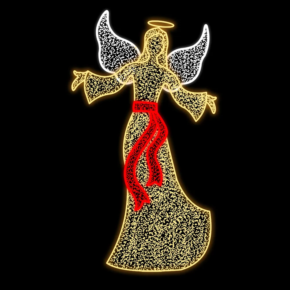 Figura de Natal Luminosa - Anjo Elegance