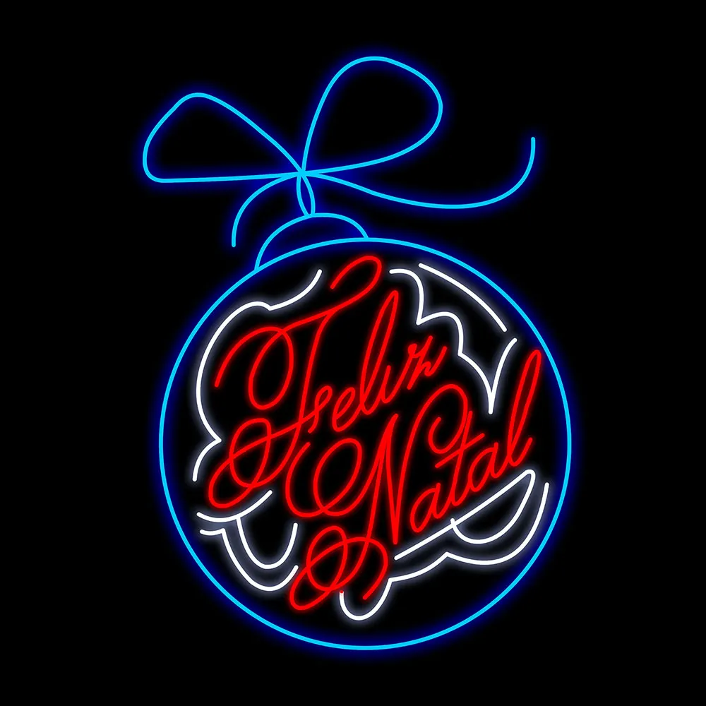 Figura de Natal Luminosa - Bola Feliz Natal