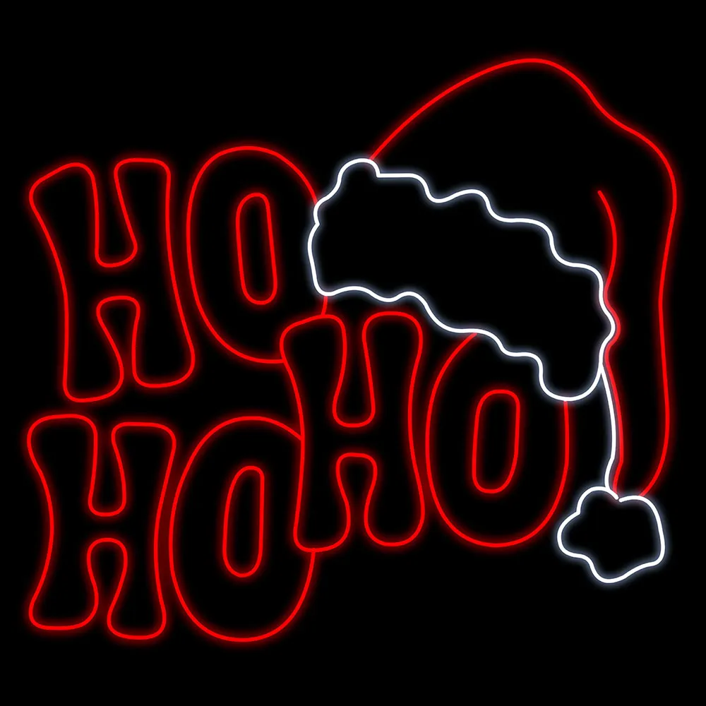 Figura de Natal Luminosa - Hohoho de toca
