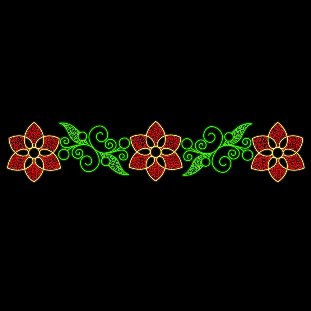 Figura de Natal Luminosa - Painel Flor de Lis