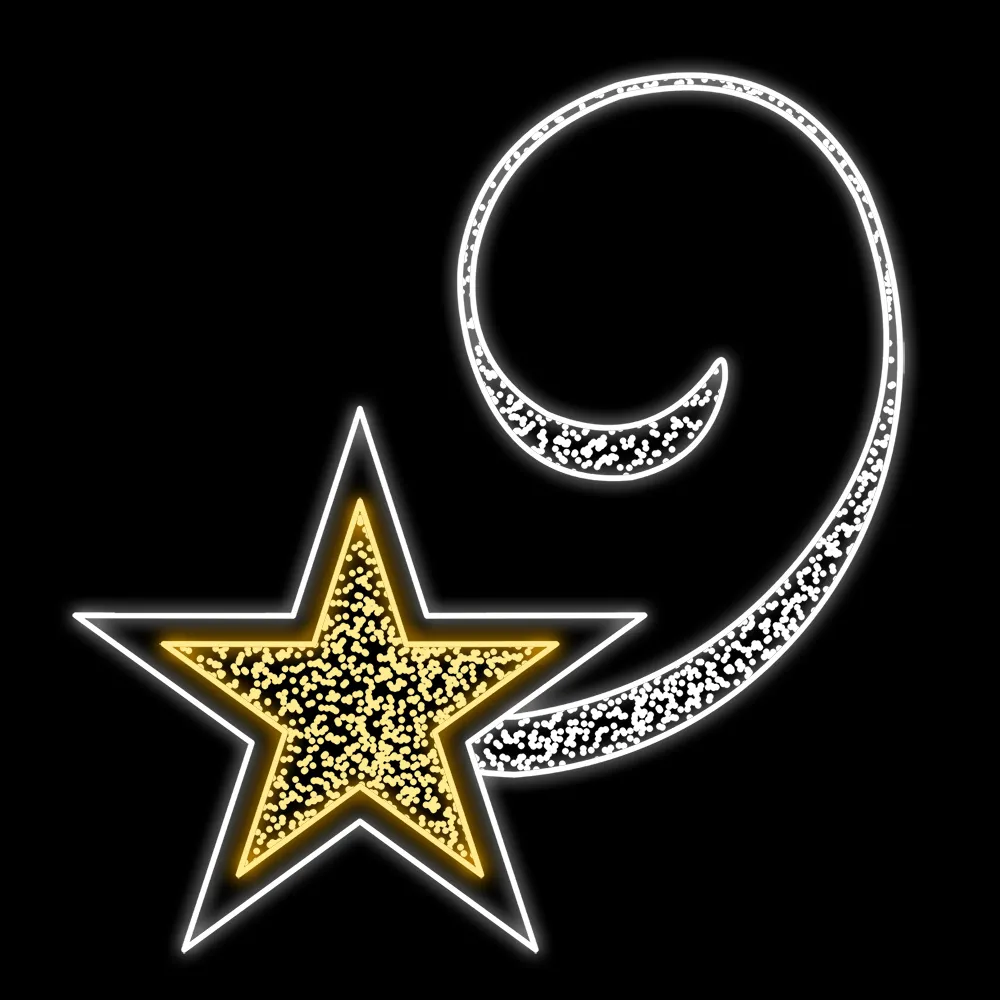 Figura de Natal Luminosa - Estrela Cadente