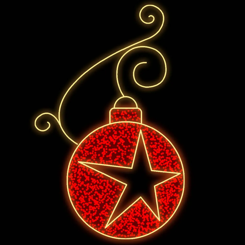Figura de Natal Luminosa - Pingente Ball Star