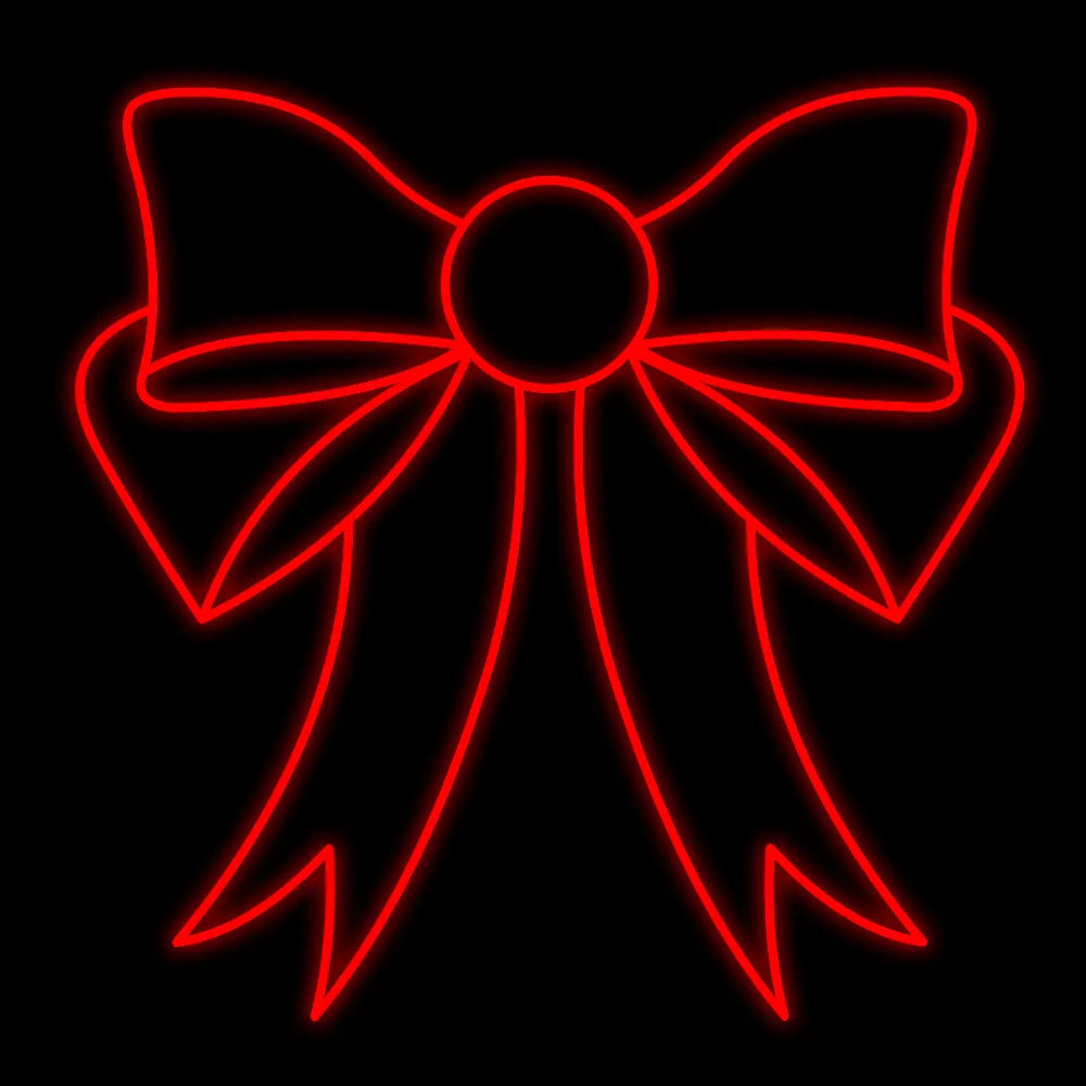 Figura de Natal Luminosa para Postes e Fachada -  Laço Iluminado