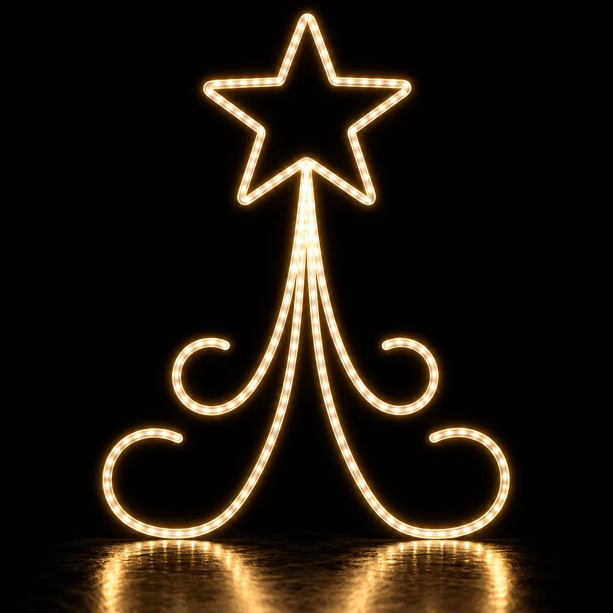 Figura de Natal Luminosa para Jardim e Fachada - 1 Estrela 2D